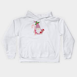 Candy Cane Gnome Kids Hoodie